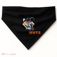 Funny Squirrel Catcher Protect Your Nuts Baseball Gift USA-Made Doggie Bandana thumb 0