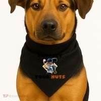 Funny Squirrel Catcher Protect Your Nuts Baseball Gift USA-Made Doggie Bandana thumb 1