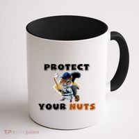 Funny Squirrel Catcher Protect Your Nuts Baseball Gift Coffee Mug thumb 1