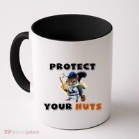 Funny Squirrel Catcher Protect Your Nuts Baseball Gift Coffee Mug thumb 0