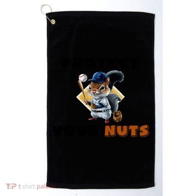 Funny Squirrel Catcher Protect Your Nuts Baseball Gift Golf Towel