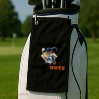 Funny Squirrel Catcher Protect Your Nuts Baseball Gift Golf Towel thumb 2