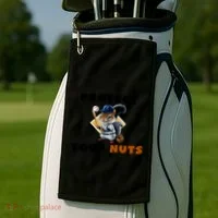 Funny Squirrel Catcher Protect Your Nuts Baseball Gift Golf Towel thumb 2