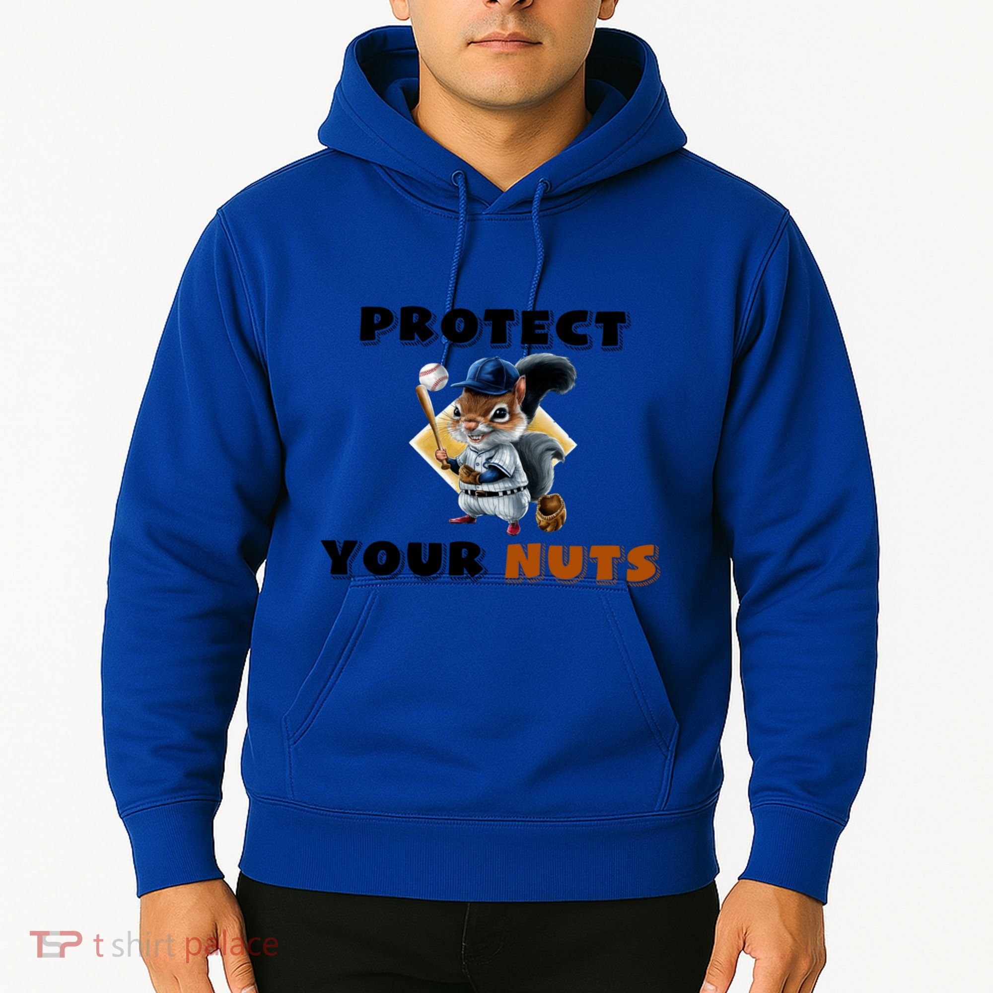 Funny Squirrel Catcher Protect Your Nuts Baseball Gift Hoodie