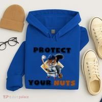 Funny Squirrel Catcher Protect Your Nuts Baseball Gift Hoodie thumb 4