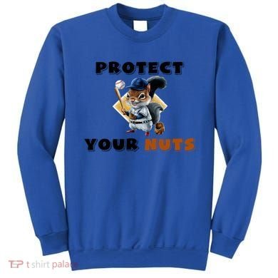 Funny Squirrel Catcher Protect Your Nuts Baseball Gift Sweatshirt