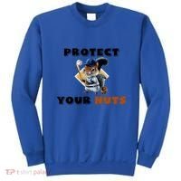 Funny Squirrel Catcher Protect Your Nuts Baseball Gift Sweatshirt thumb 0