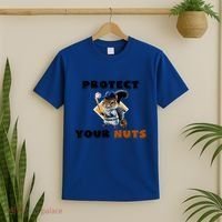 Funny Squirrel Catcher Protect Your Nuts Baseball Gift T-Shirt thumb 2