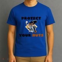 Funny Squirrel Catcher Protect Your Nuts Baseball Gift T-Shirt thumb 3