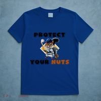 Funny Squirrel Catcher Protect Your Nuts Baseball Gift T-Shirt thumb 5