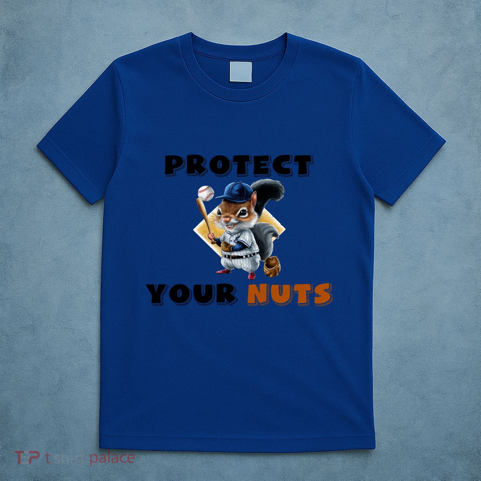 Funny Squirrel Catcher Protect Your Nuts Baseball Gift T-Shirt