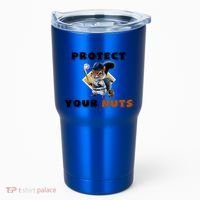 Funny Squirrel Catcher Protect Your Nuts Baseball Gift Tumbler thumb 0