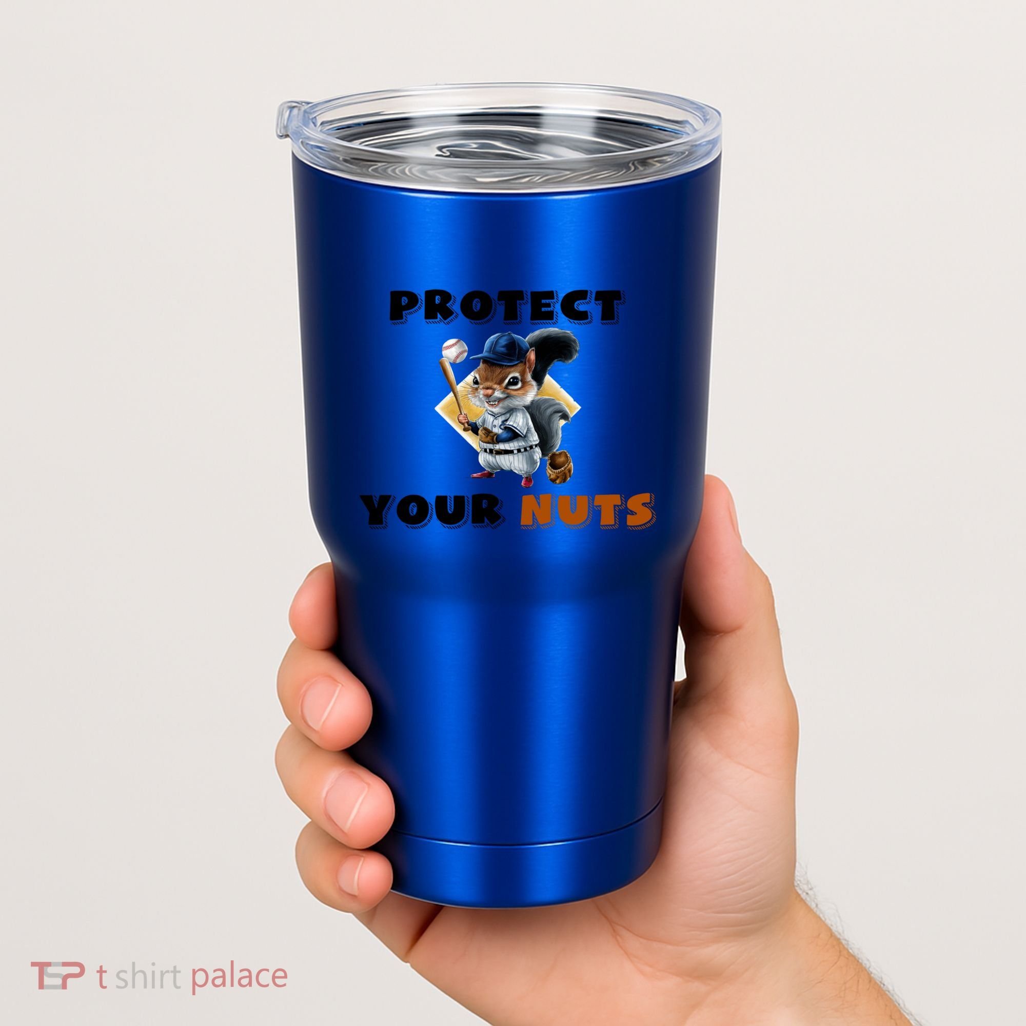 Funny Squirrel Catcher Protect Your Nuts Baseball Gift Tumbler