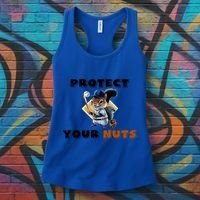 Funny Squirrel Catcher Protect Your Nuts Baseball Gift Women's Tank Top thumb 3