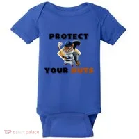 Funny Squirrel Catcher Protect Your Nuts Baseball Gift Baby Bodysuit thumb 0