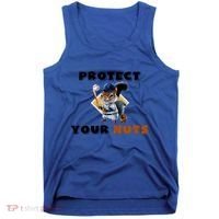 Funny Squirrel Catcher Protect Your Nuts Baseball Gift Tank Top thumb 0