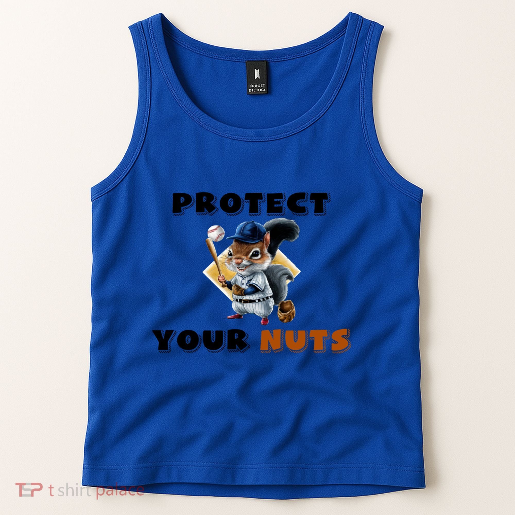 Funny Squirrel Catcher Protect Your Nuts Baseball Gift Tank Top