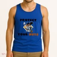 Funny Squirrel Catcher Protect Your Nuts Baseball Gift Tank Top thumb 3