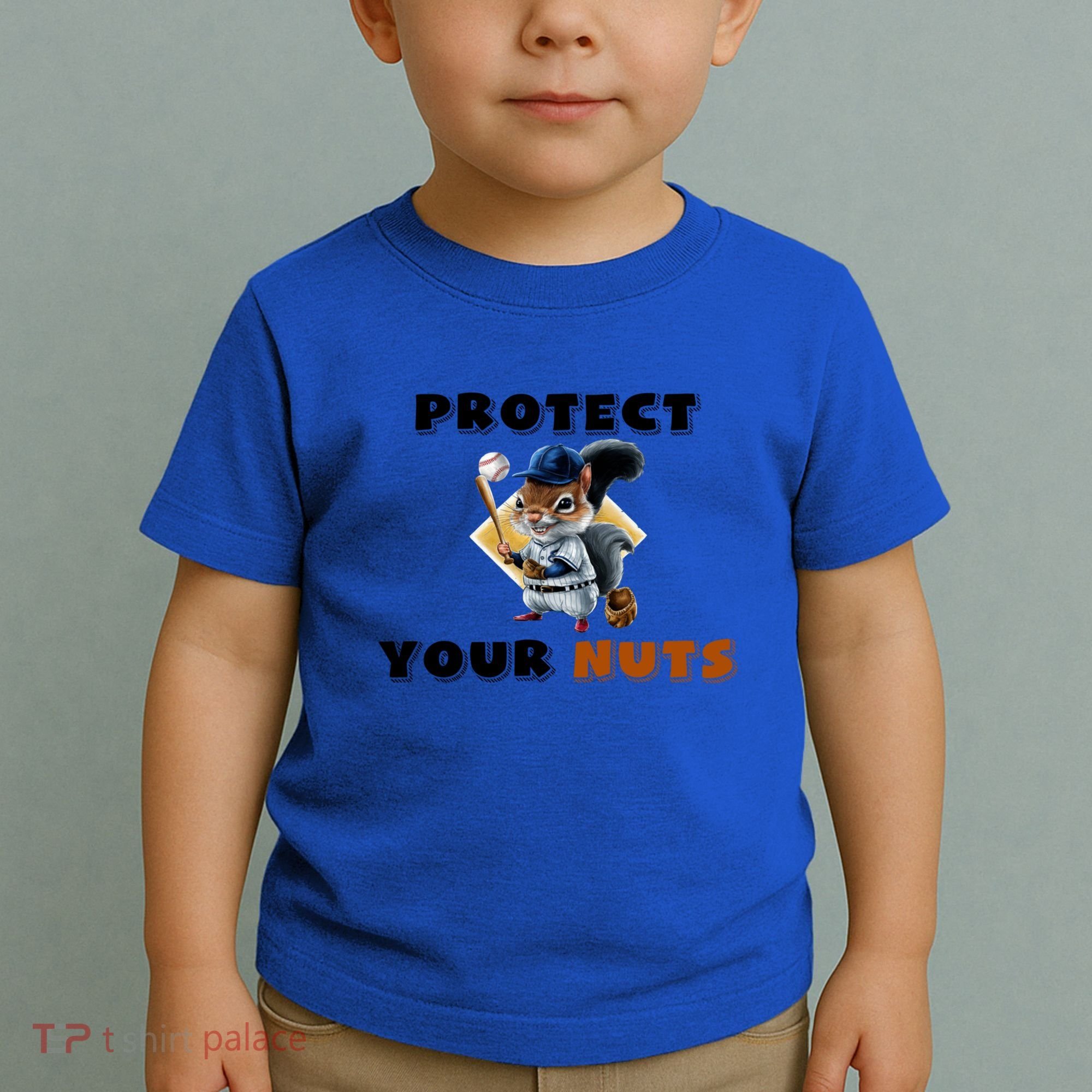 Funny Squirrel Catcher Protect Your Nuts Baseball Gift Toddler T-Shirt