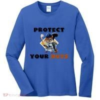 Funny Squirrel Catcher Protect Your Nuts Baseball Gift Women's Long Sleeve Shirt thumb 0