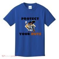 Funny Squirrel Catcher Protect Your Nuts Baseball Gift Kids T-Shirt thumb 0