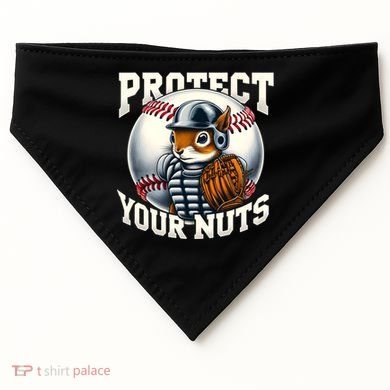 Funny Squirrel Catcher Protect Your Nuts Baseball Lover Gift USA-Made Doggie Bandana