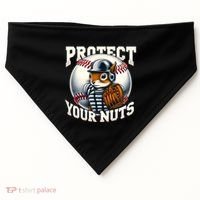 Funny Squirrel Catcher Protect Your Nuts Baseball Lover Gift USA-Made Doggie Bandana thumb 0