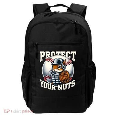Funny Squirrel Catcher Protect Your Nuts Baseball Lover Gift Backpack