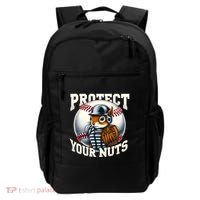 Funny Squirrel Catcher Protect Your Nuts Baseball Lover Gift Backpack thumb 0