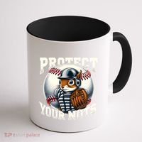 Funny Squirrel Catcher Protect Your Nuts Baseball Lover Gift Coffee Mug thumb 1