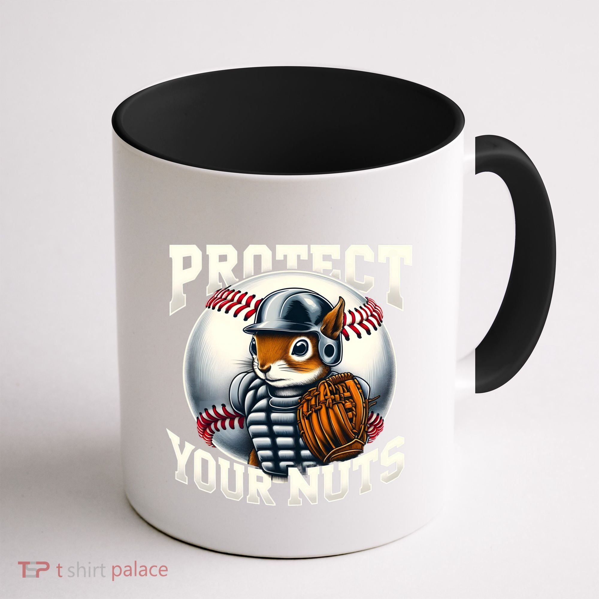 Funny Squirrel Catcher Protect Your Nuts Baseball Lover Gift Coffee Mug