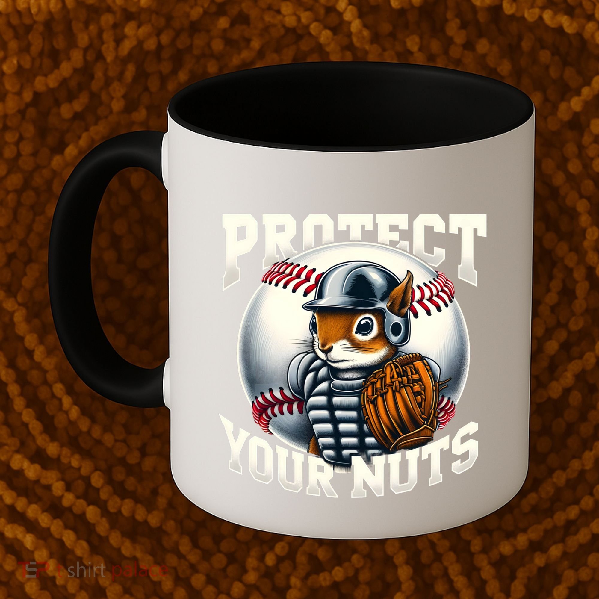 Funny Squirrel Catcher Protect Your Nuts Baseball Lover Gift Coffee Mug