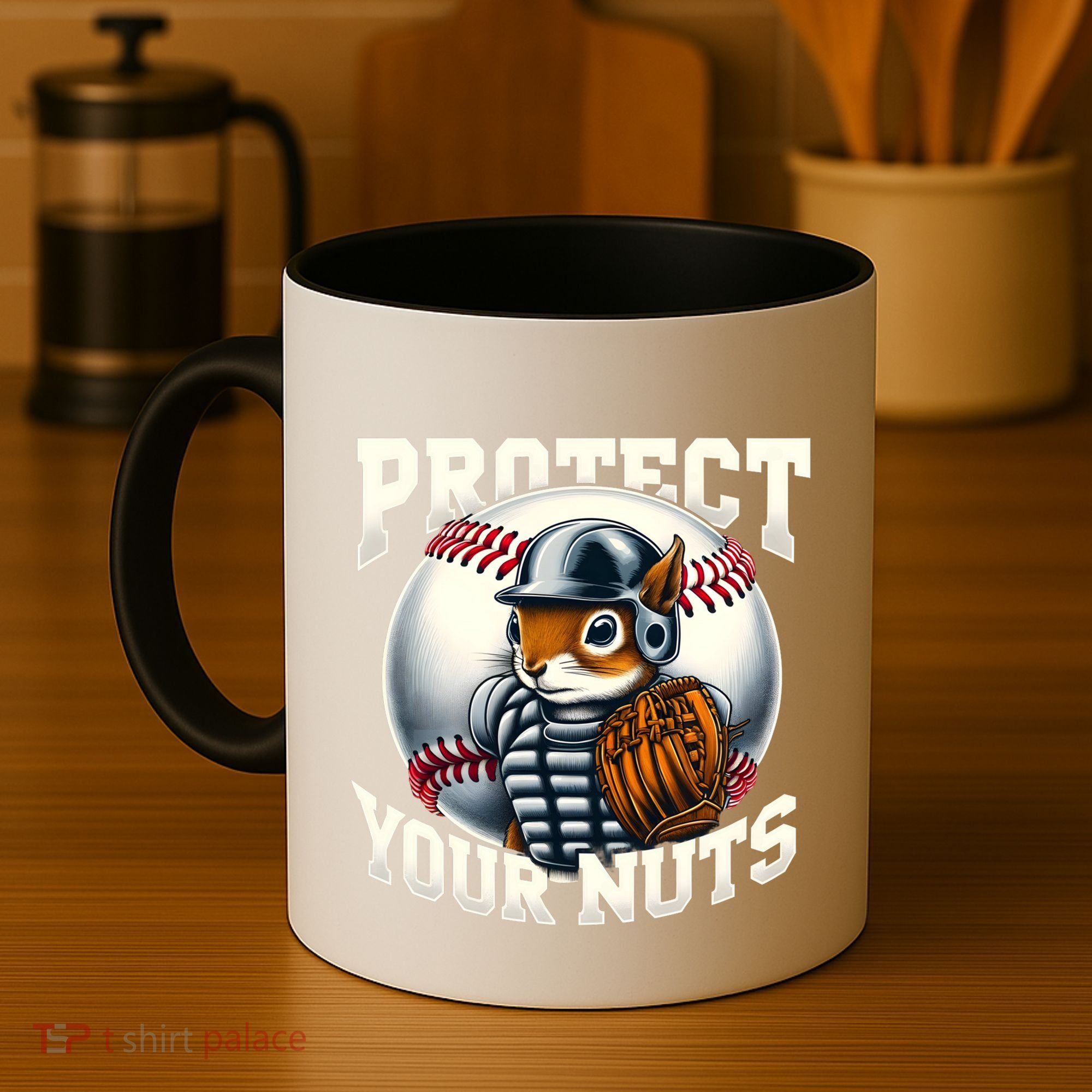 Funny Squirrel Catcher Protect Your Nuts Baseball Lover Gift Coffee Mug