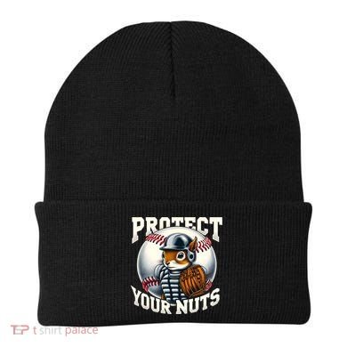 Funny Squirrel Catcher Protect Your Nuts Baseball Lover Gift Beanie