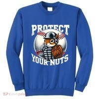 Funny Squirrel Catcher Protect Your Nuts Baseball Lover Gift Sweatshirt thumb 0