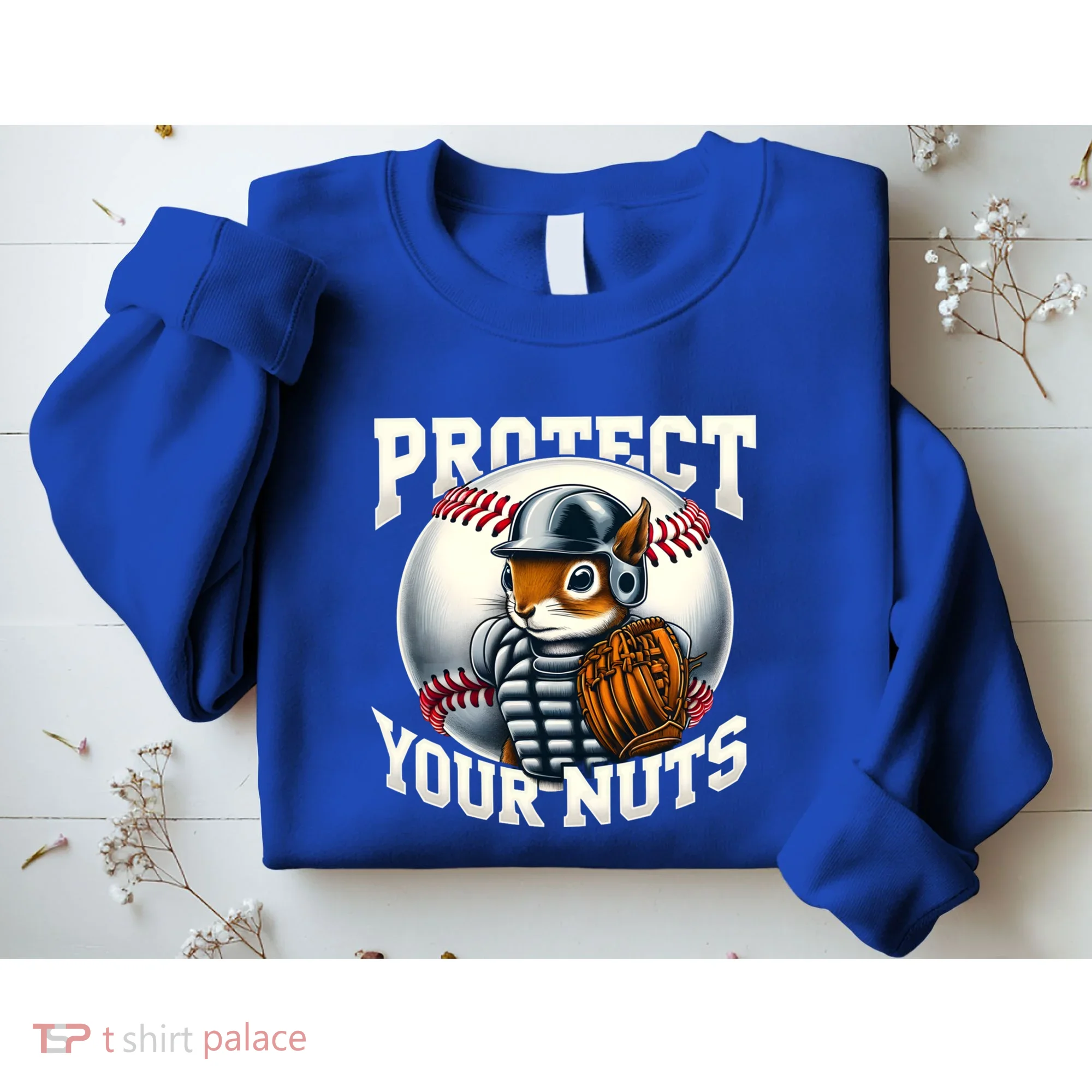 Funny Squirrel Catcher Protect Your Nuts Baseball Lover Gift Sweatshirt