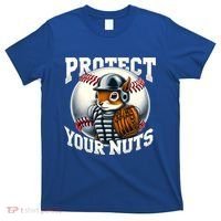 Funny Squirrel Catcher Protect Your Nuts Baseball Lover Gift T-Shirt thumb 0