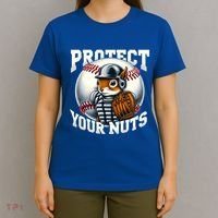 Funny Squirrel Catcher Protect Your Nuts Baseball Lover Gift T-Shirt thumb 4