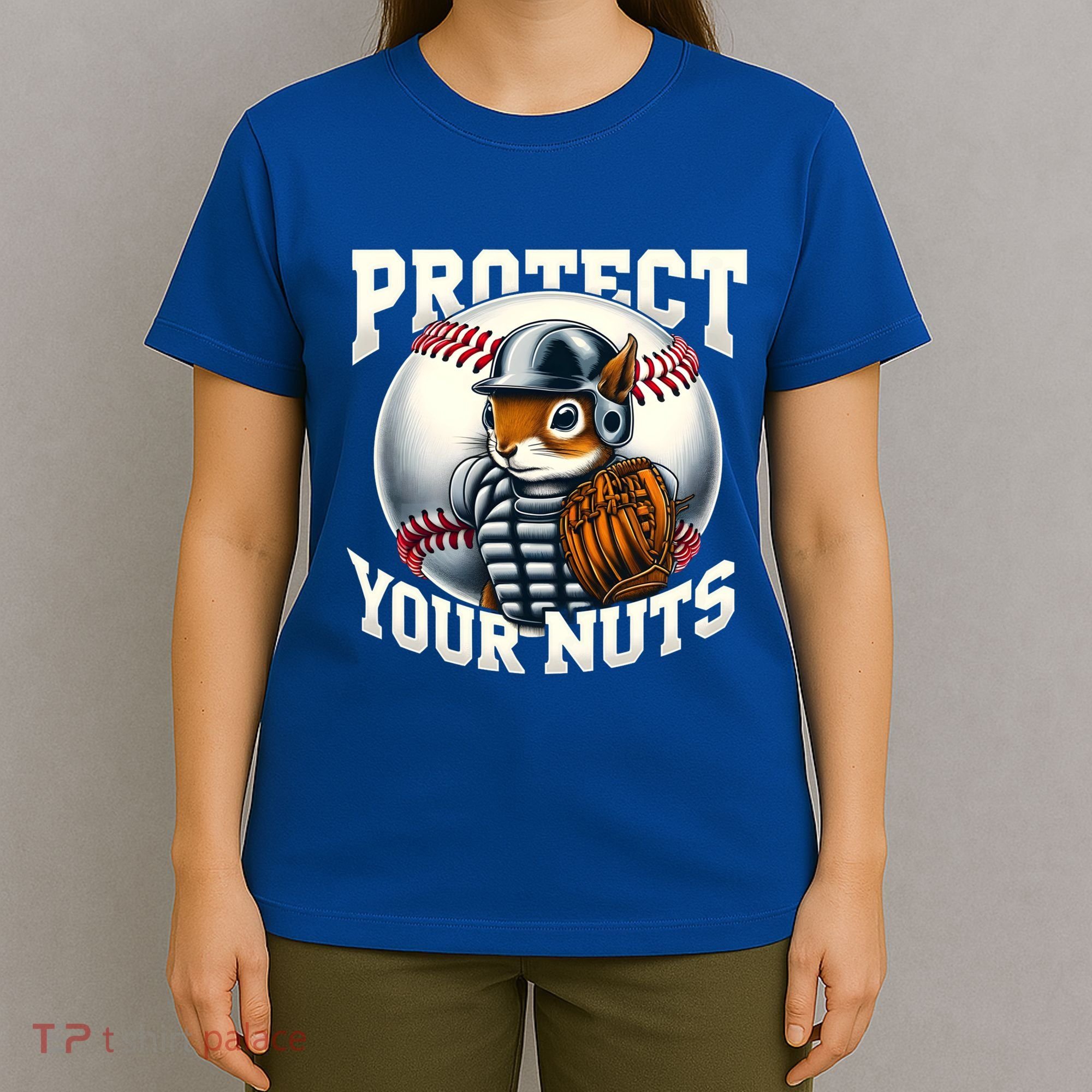 Funny Squirrel Catcher Protect Your Nuts Baseball Lover Gift T-Shirt
