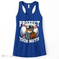 Funny Squirrel Catcher Protect Your Nuts Baseball Lover Gift Women's Tank Top thumb 0