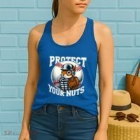 Funny Squirrel Catcher Protect Your Nuts Baseball Lover Gift Women's Tank Top thumb 2