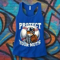 Funny Squirrel Catcher Protect Your Nuts Baseball Lover Gift Women's Tank Top thumb 3