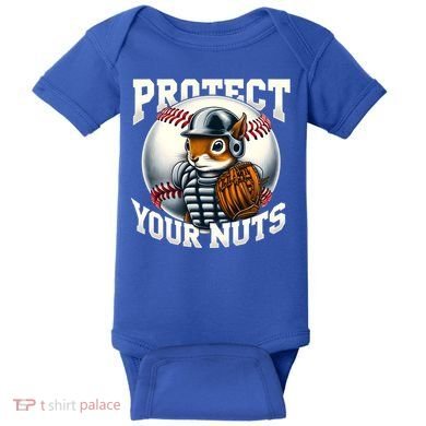 Funny Squirrel Catcher Protect Your Nuts Baseball Lover Gift Baby Bodysuit