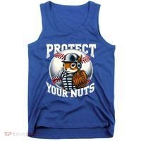 Funny Squirrel Catcher Protect Your Nuts Baseball Lover Gift Tank Top thumb 0