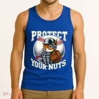 Funny Squirrel Catcher Protect Your Nuts Baseball Lover Gift Tank Top thumb 3