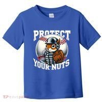 Funny Squirrel Catcher Protect Your Nuts Baseball Lover Gift Toddler T-Shirt thumb 0