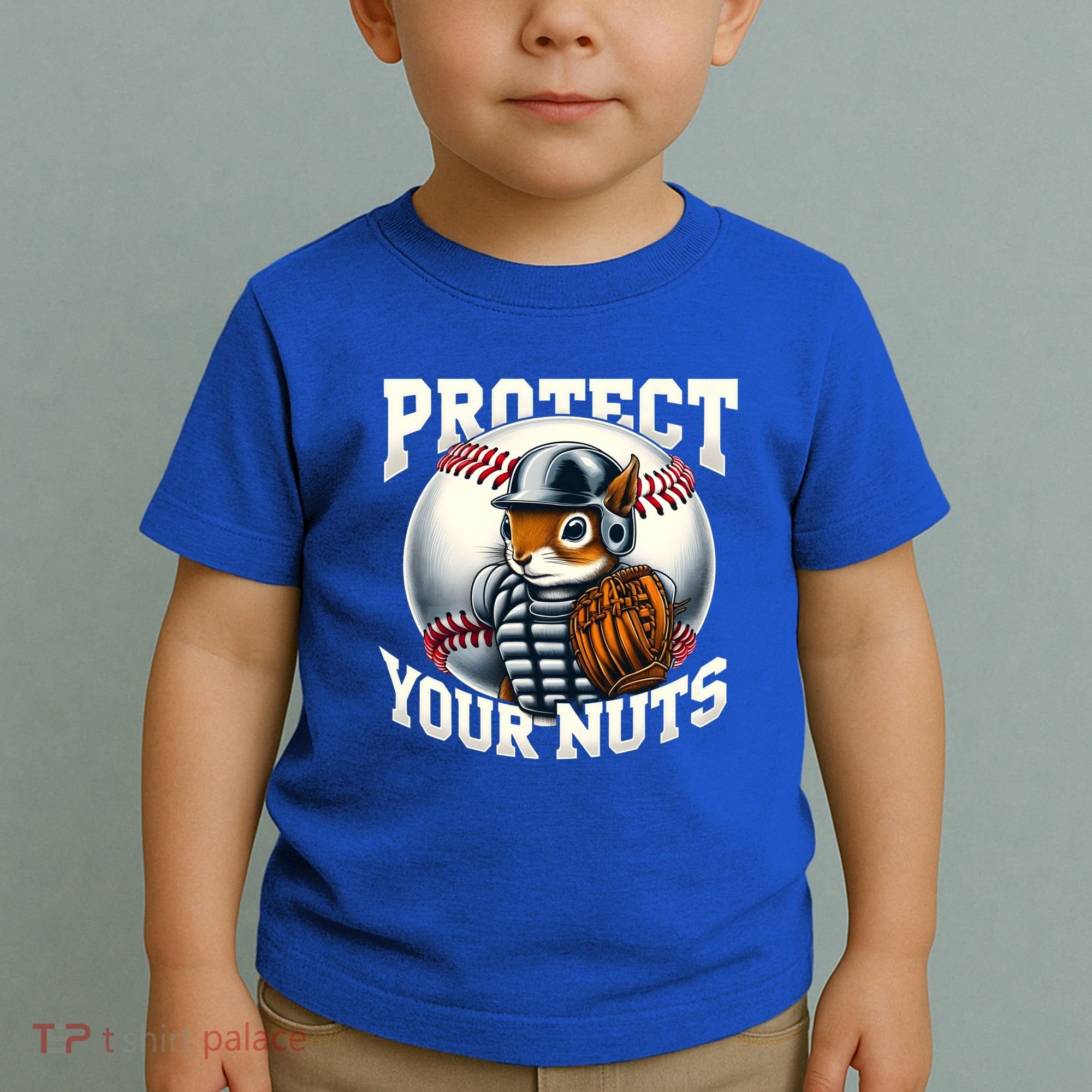 Funny Squirrel Catcher Protect Your Nuts Baseball Lover Gift Toddler T-Shirt
