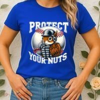 Funny Squirrel Catcher Protect Your Nuts Baseball Lover Gift Women's T-Shirt thumb 2