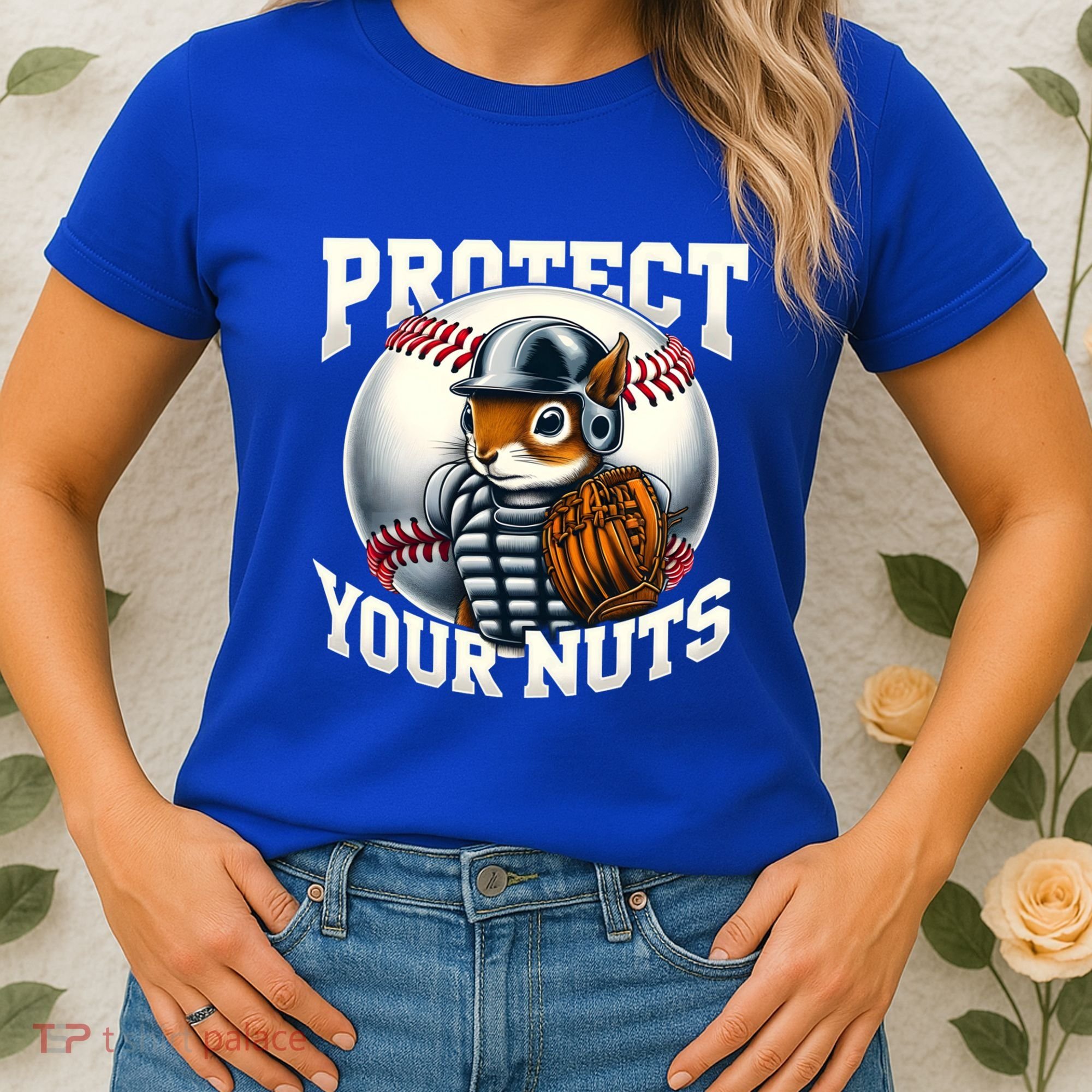 Funny Squirrel Catcher Protect Your Nuts Baseball Lover Gift Women's T-Shirt
