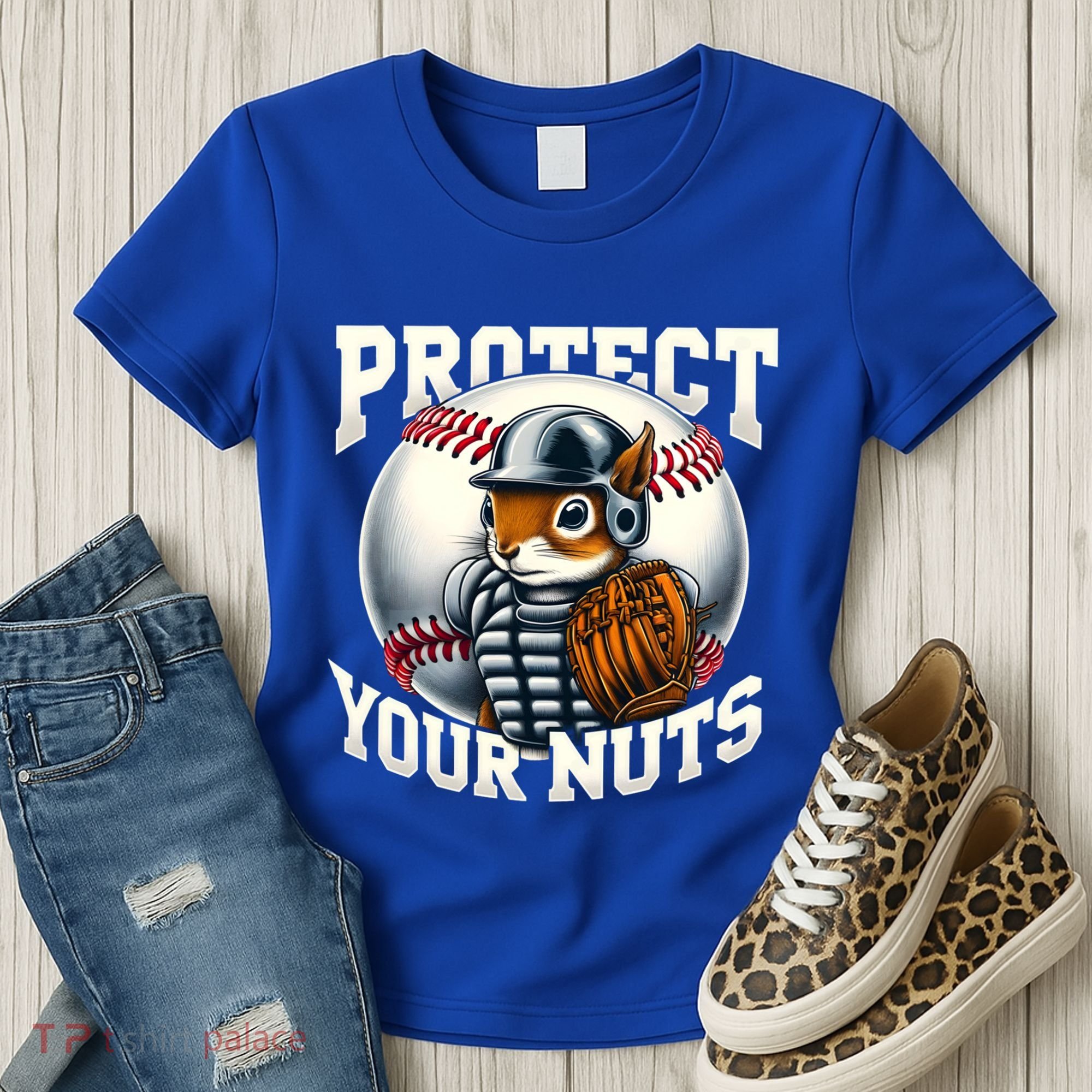 Funny Squirrel Catcher Protect Your Nuts Baseball Lover Gift Women's T-Shirt